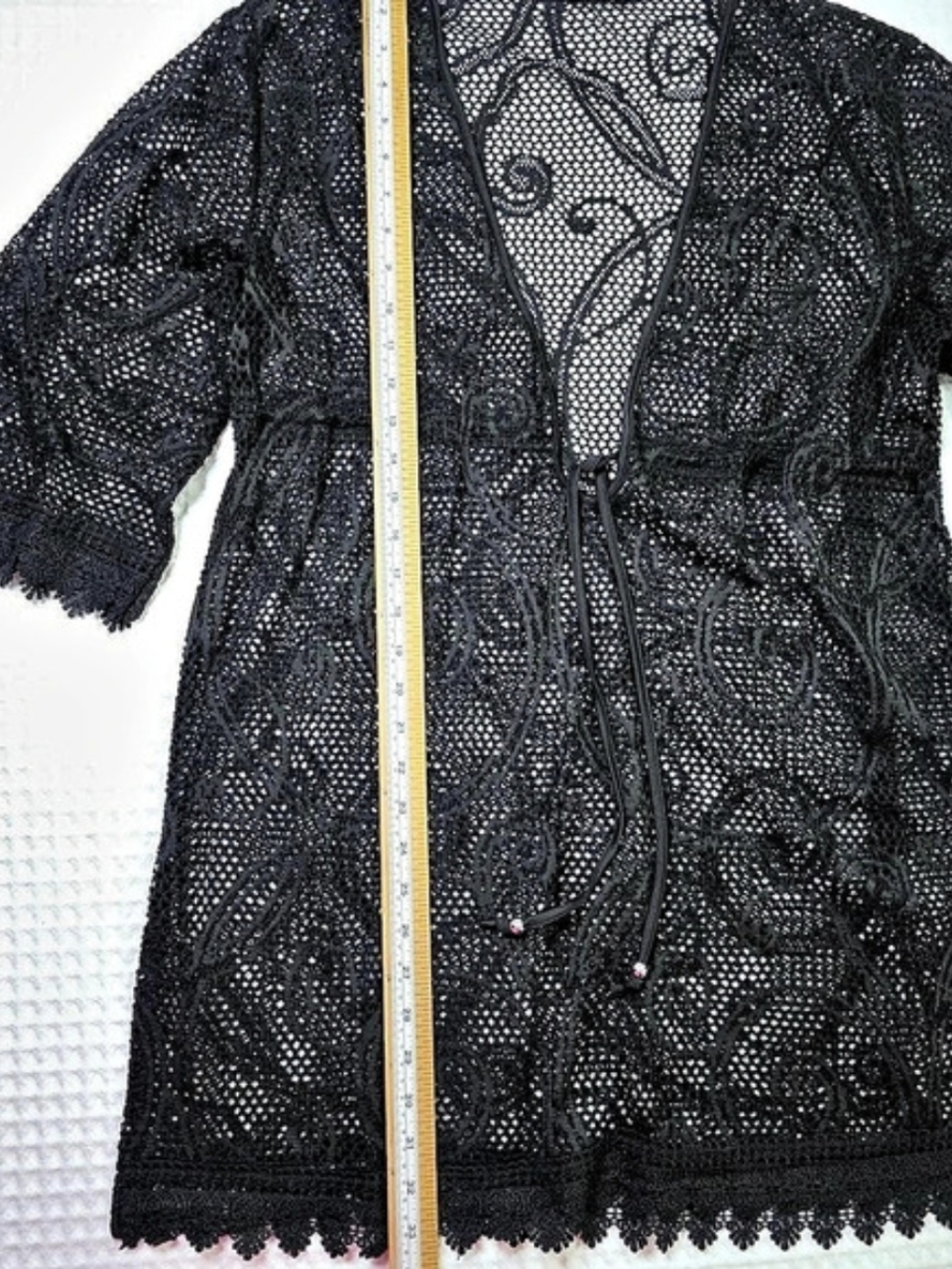 Black Lace Swim Cover-Up-Size XL